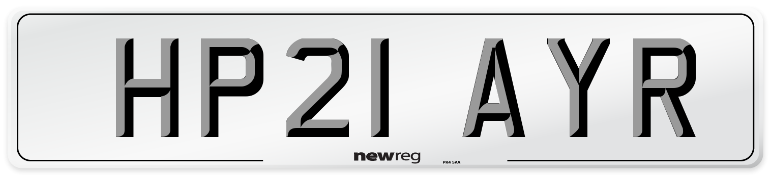 HP21 AYR Number Plate from New Reg